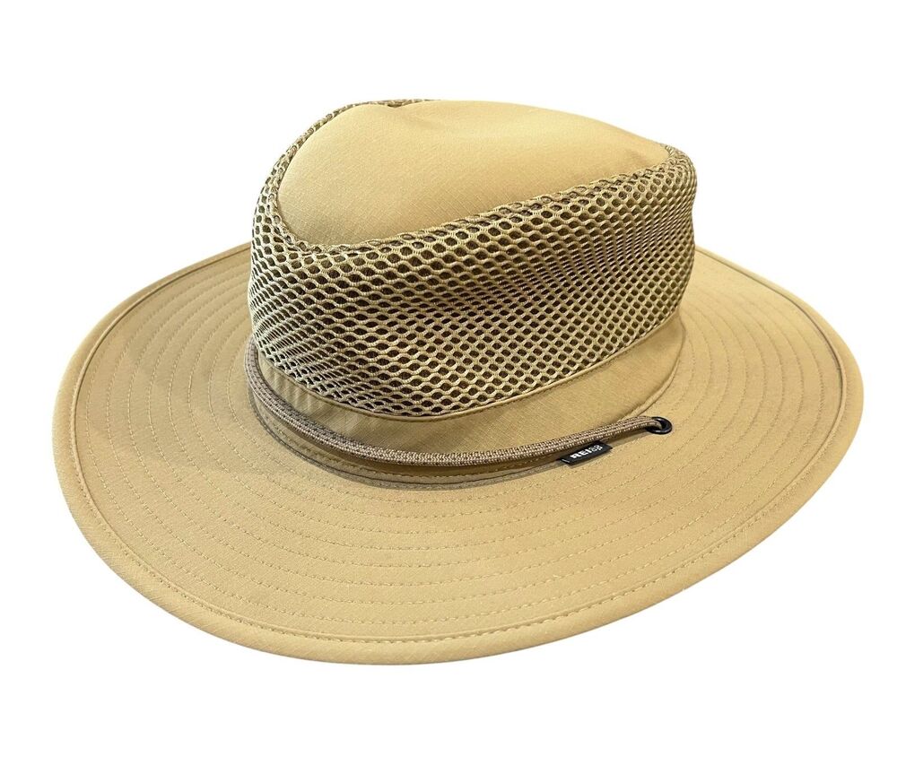 REI Coop Wide Brim Nylon Khaki Outdoor Sun Hat  M  Beach Boat Fishing Hiking